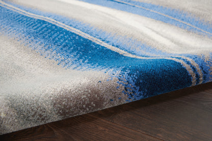 Nourison Home Twilight  Ivory Grey Blue  Contemporary