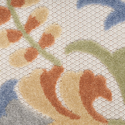 Nourison Home Aloha  Ivory Blue  Contemporary