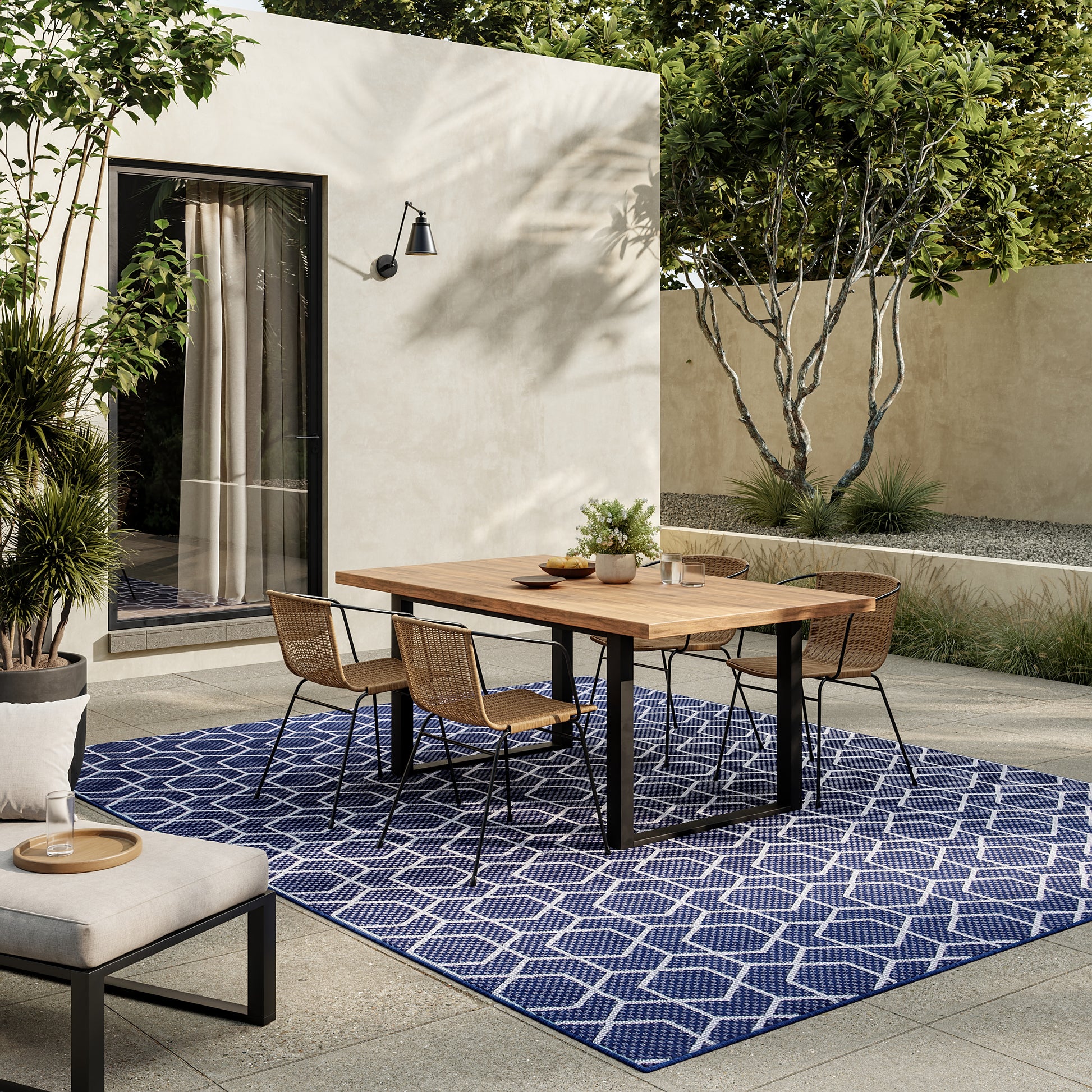 Nourison Home Horizon Indoor/Outdoor  Navy  Contemporary