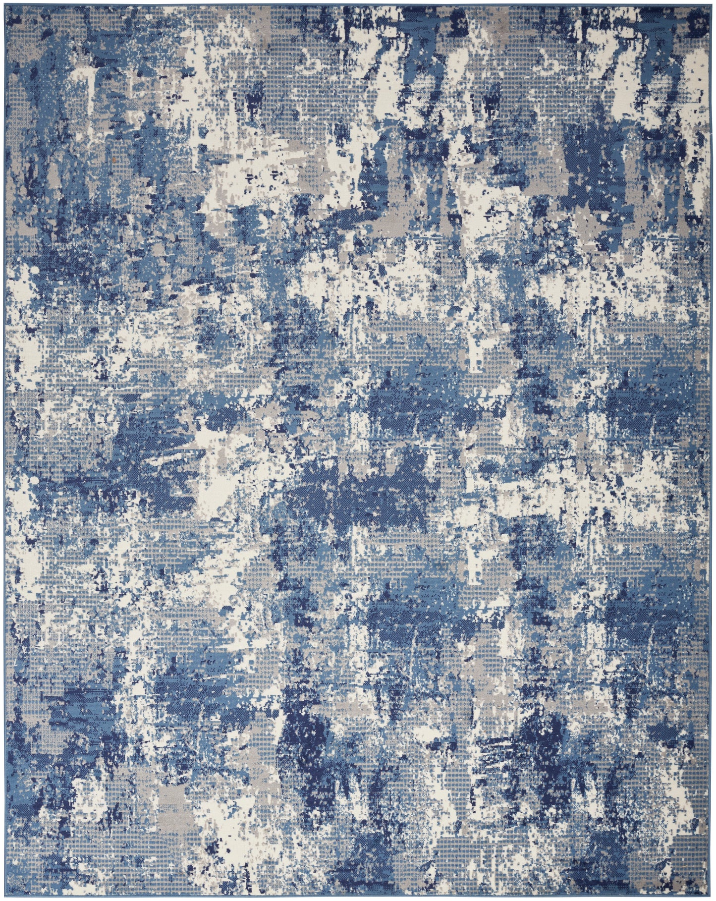 Nourison Home Grafix GRF38 Navy Blue Contemporary Power-loomed Rug