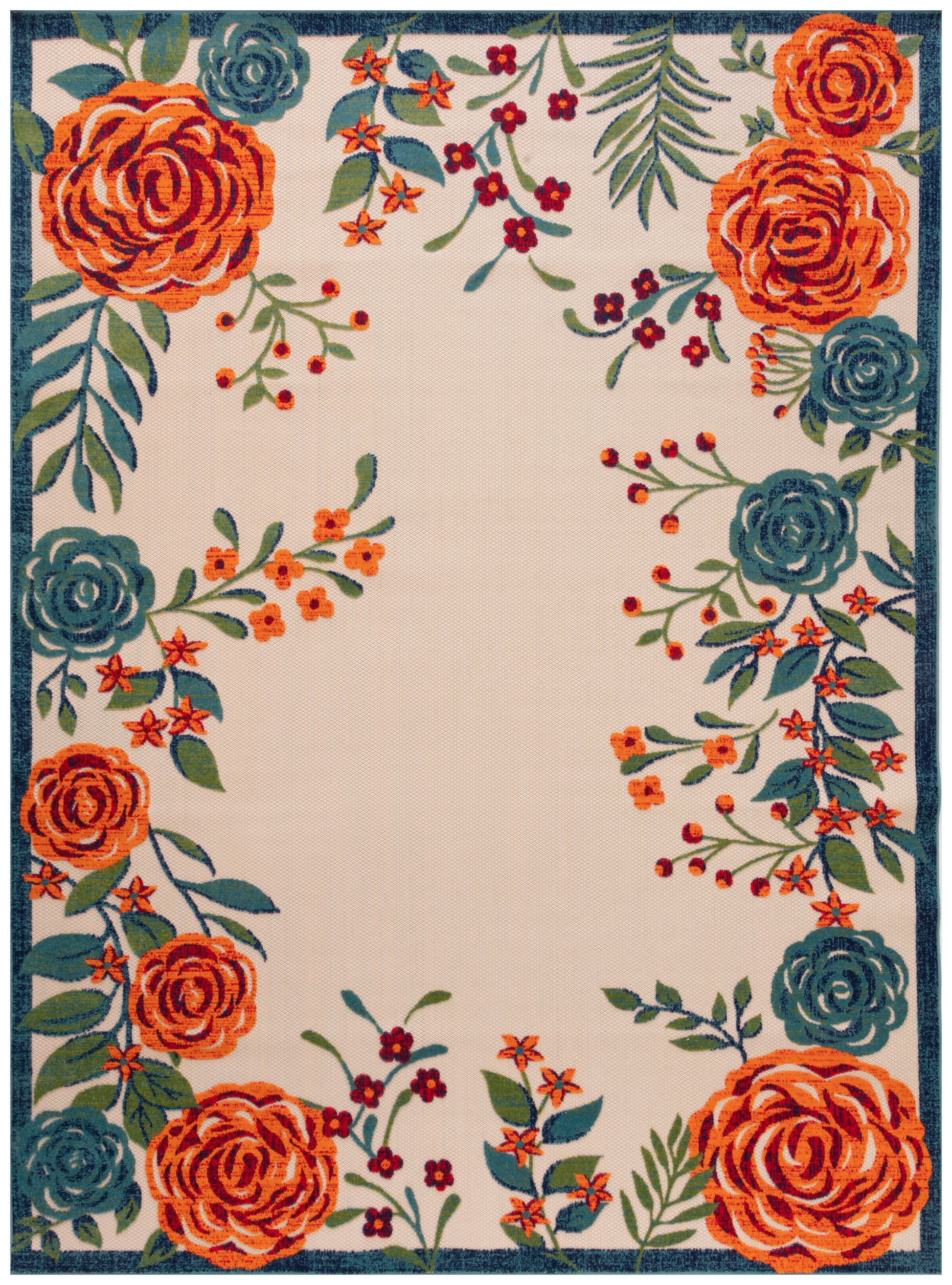 Nourison Home Aloha  Ivory Multicolor  Contemporary