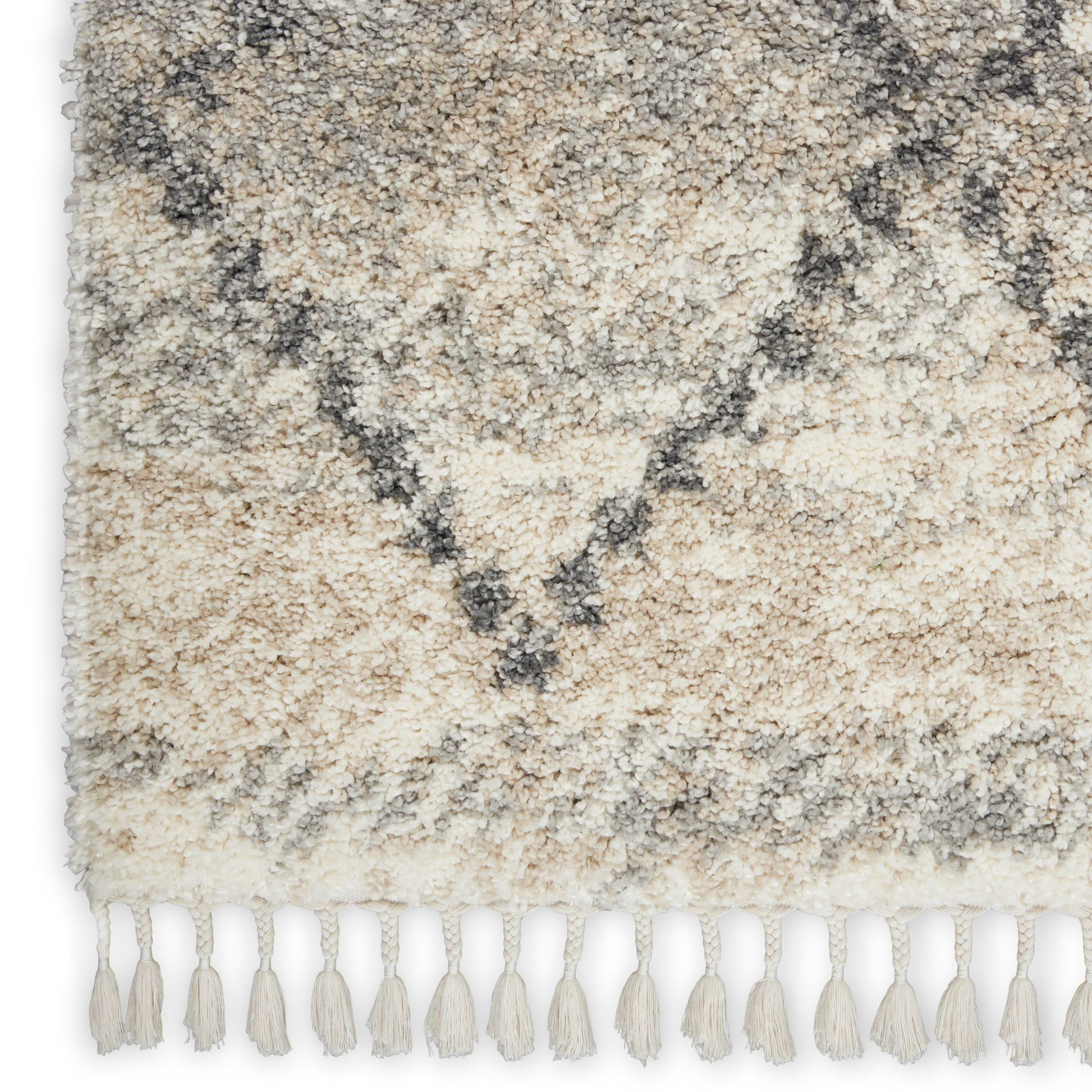 Nourison Home Oslo Shag  Ivory Grey  Contemporary