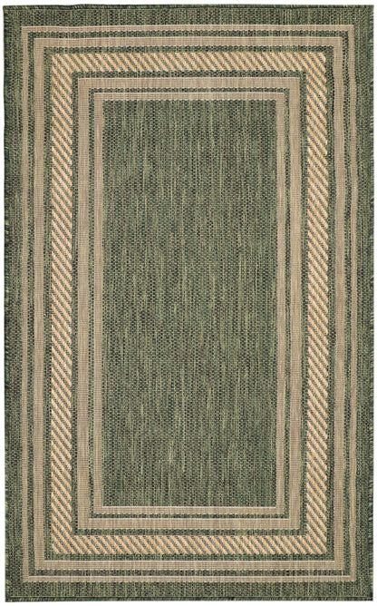 Nourison Home Horizon Indoor/Outdoor HOZ03 Green Contemporary Power-loomed Rug
