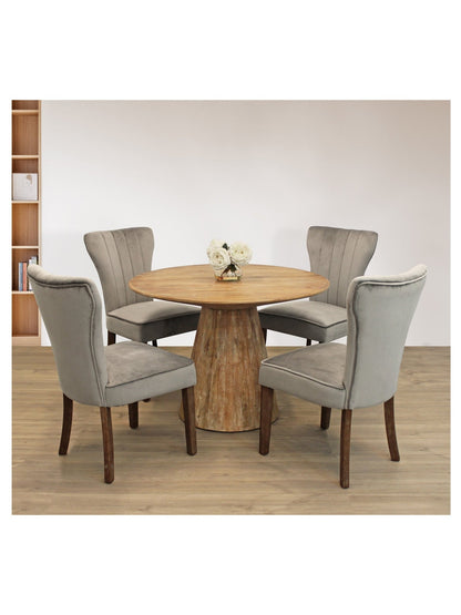 Eclectic Home Dining Table Jade 42 Wood Round - Furnitures - Eclectic Home - Atlanta Designer Rugs