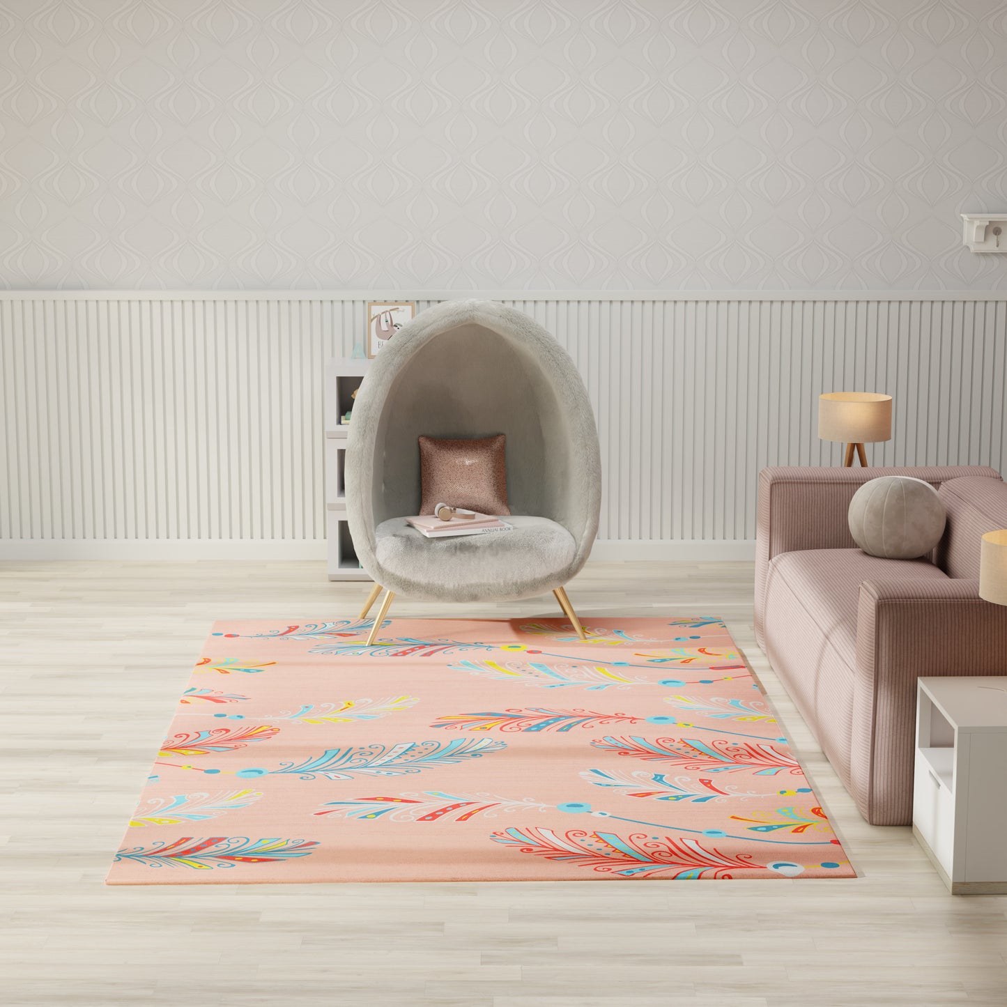 Nourison Home Imagination  Pink Multicolor  Contemporary