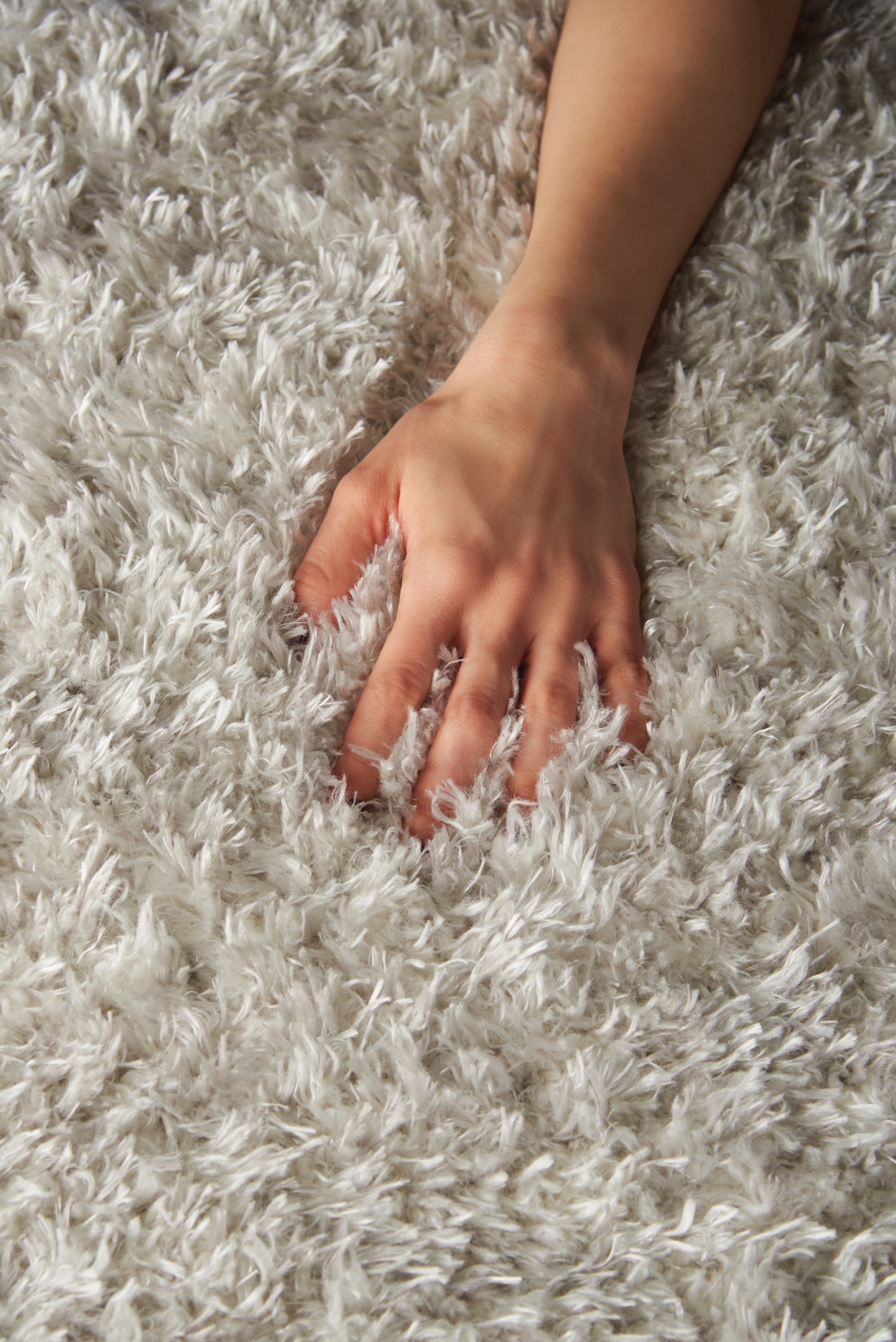 Nourison Home Luxe Shag  Light Grey  Contemporary