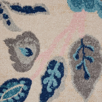 Nourison Home Tranquil  Ivory Light Blue  Contemporary