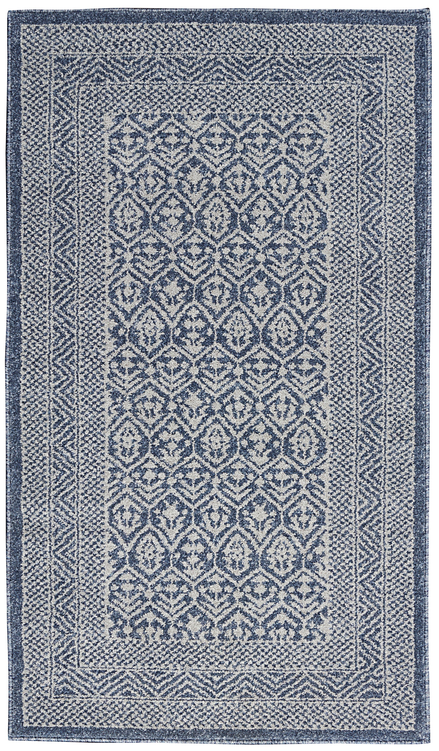 Nourison Home Palermo PMR01 Blue Grey Contemporary Power-loomed Rug