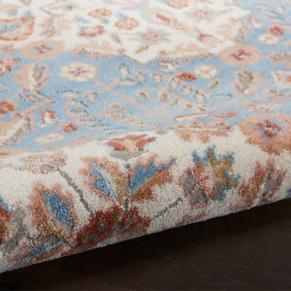 Nourison Home Elation  Ivory Blue  Traditional