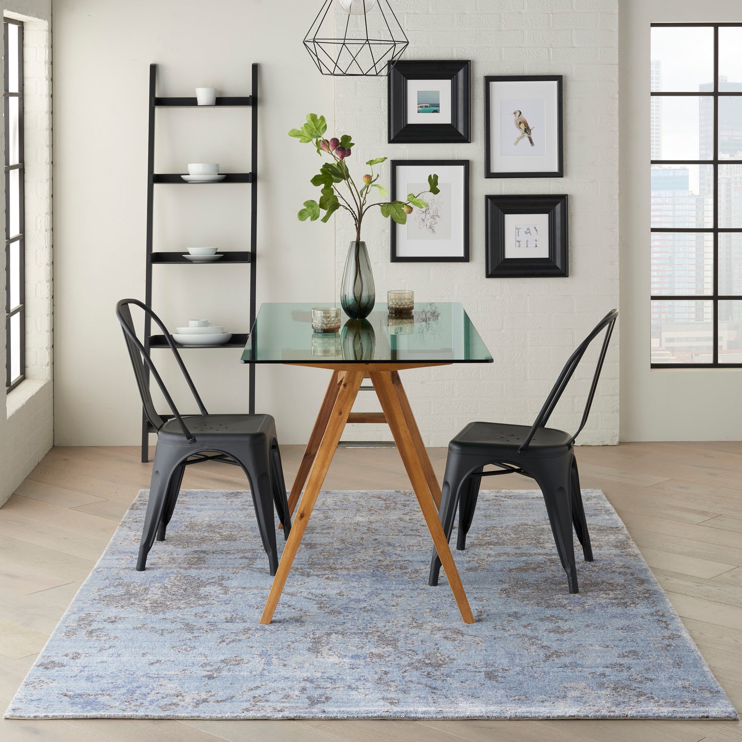 Nourison Home Lucent  Sky  Transitional