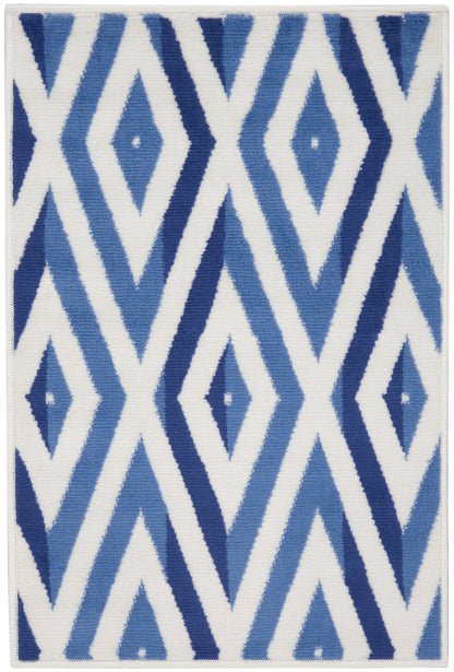 Nourison Home Whimsicle WHS04 Ivory Blue Contemporary Power-loomed Rug