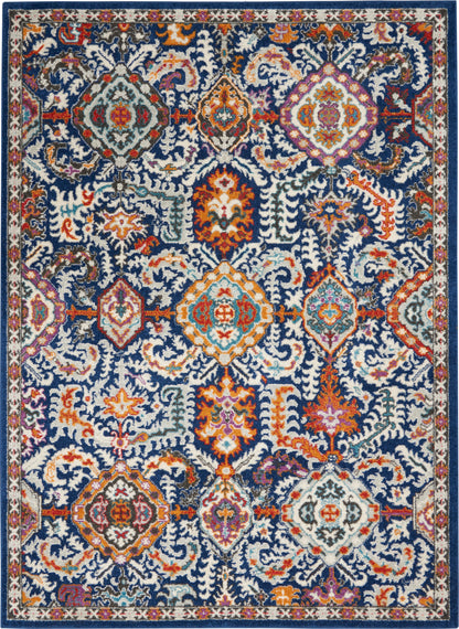 Nourison Home Passion PSN32 Blue Multicolor Transitional Power-loomed Rugs