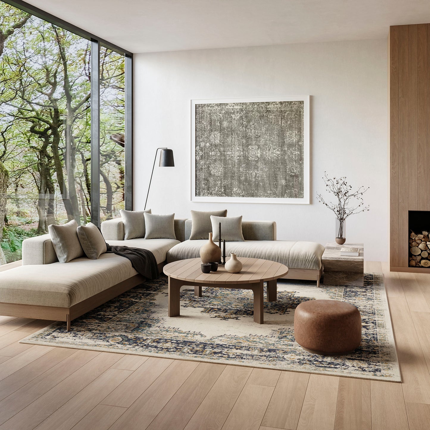 Nourison Home Passion  Ivory Grey Blue  Transitional