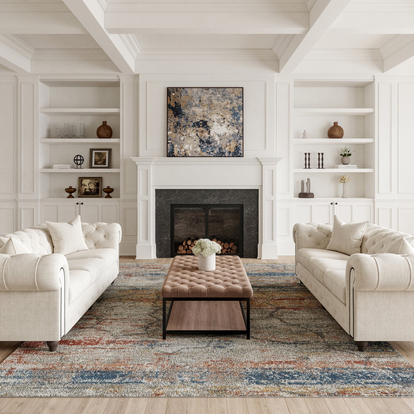 Nourison Home Rustic Textures  Multicolor  Contemporary