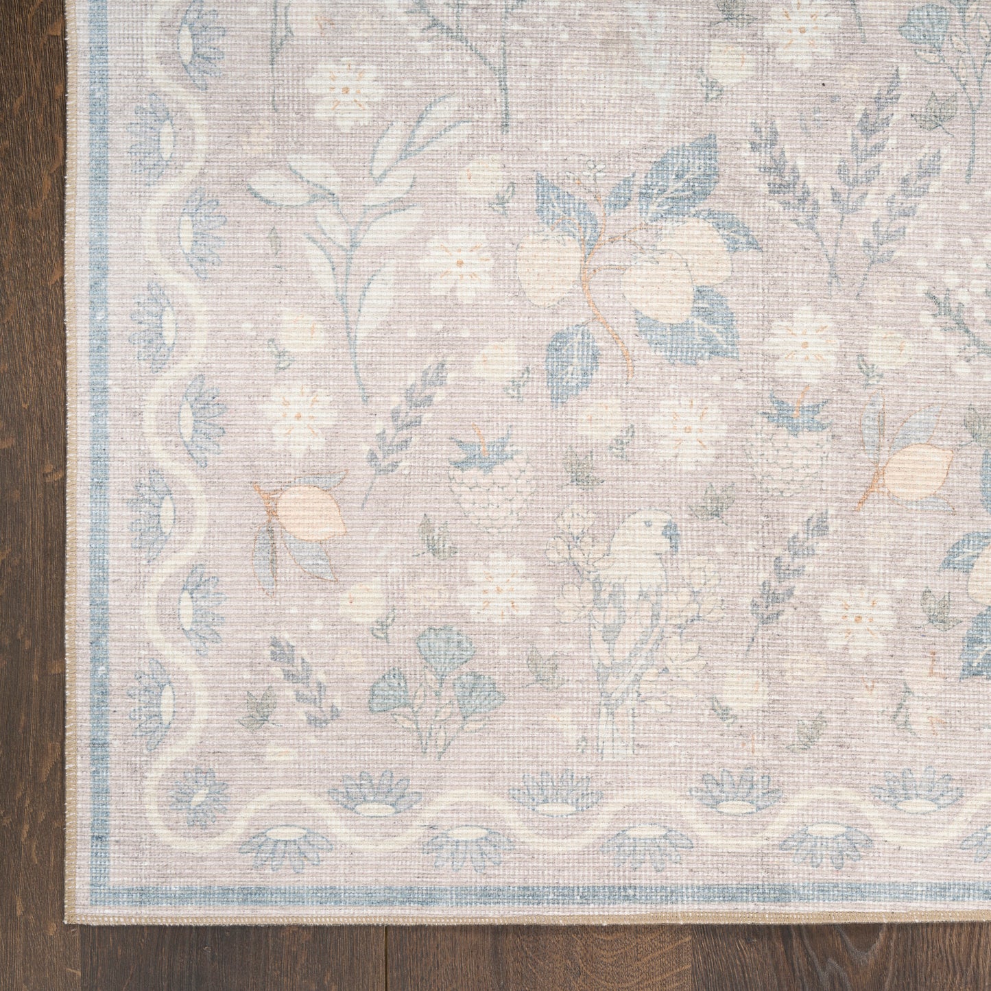 Nourison Home Botanical Washables  Grey Multicolor  Contemporary
