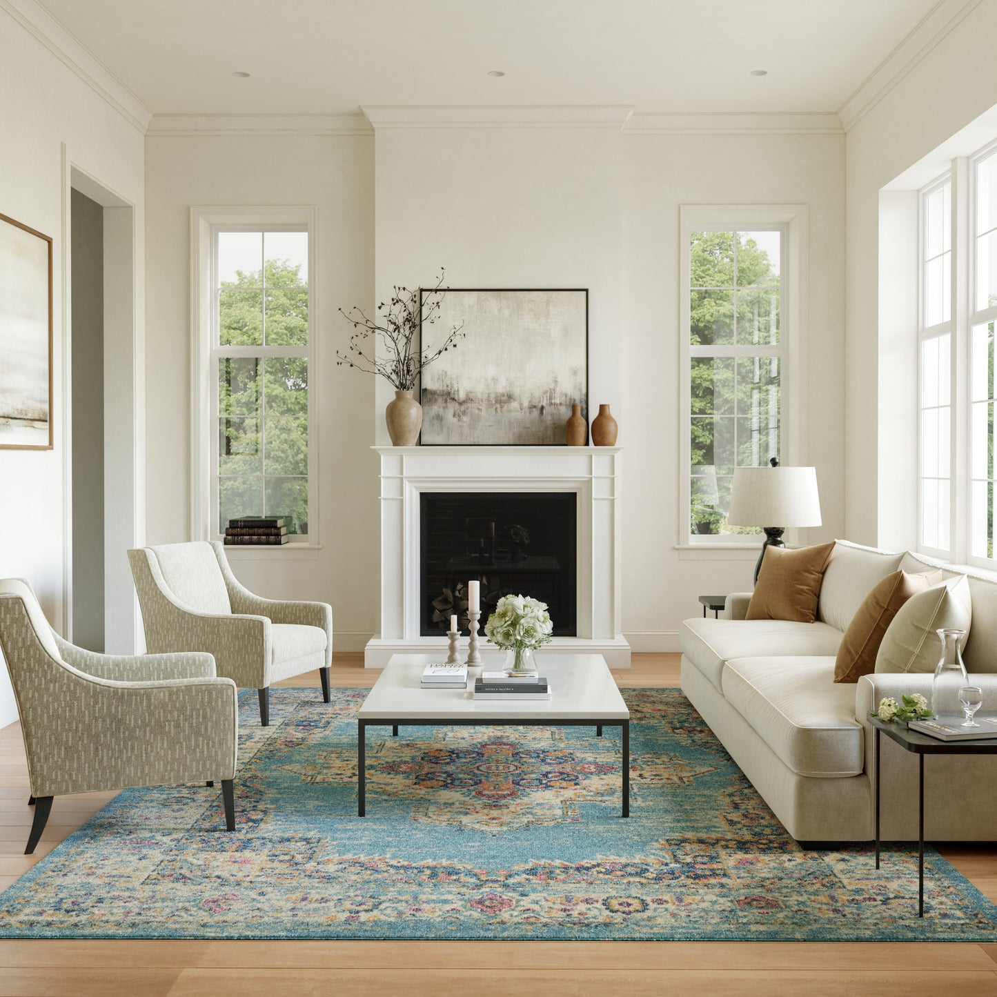 Nourison Home Passion  Light Blue  Transitional
