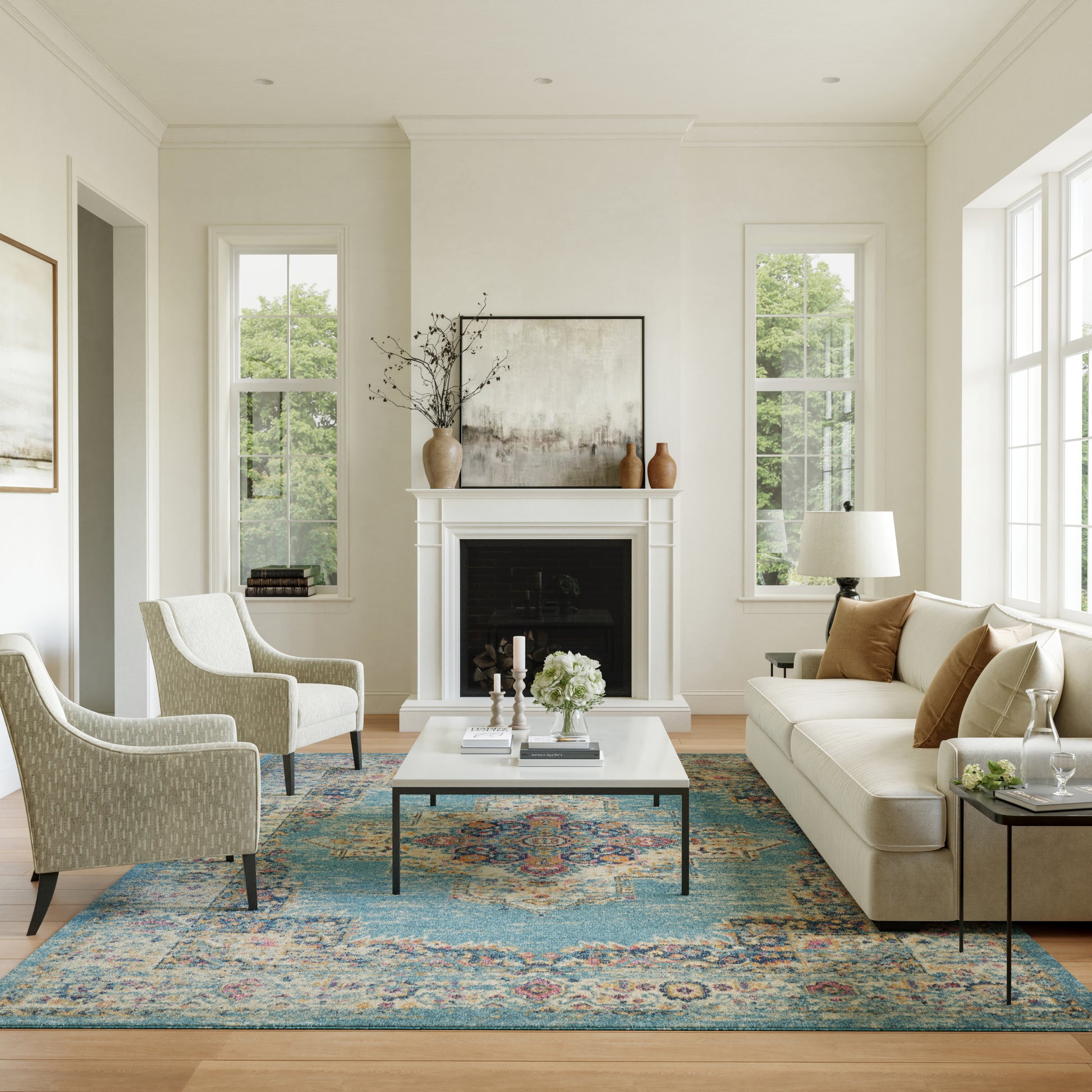 Nourison Home Passion  Light Blue  Transitional