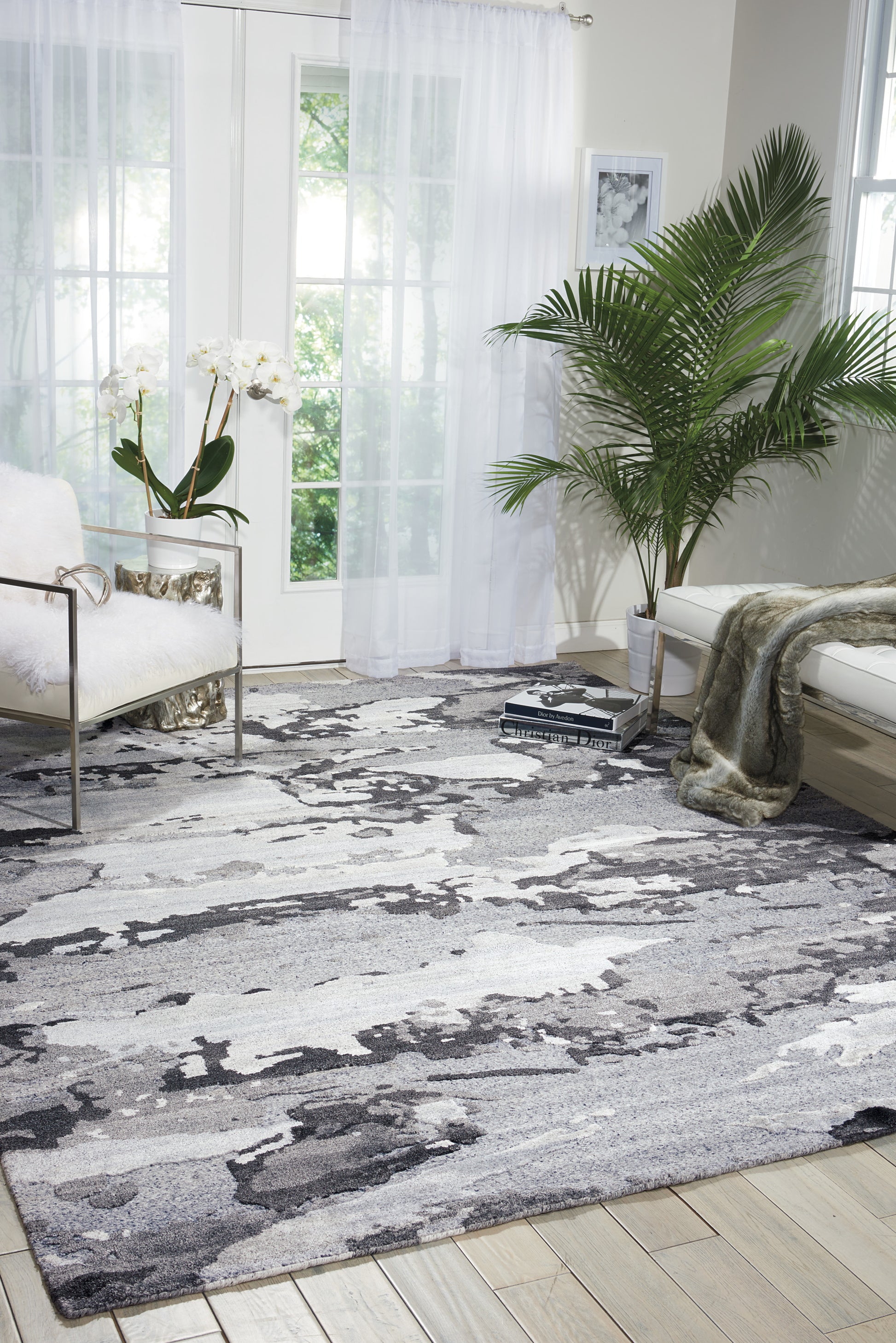 Nourison Home Divine  Smoke  Contemporary
