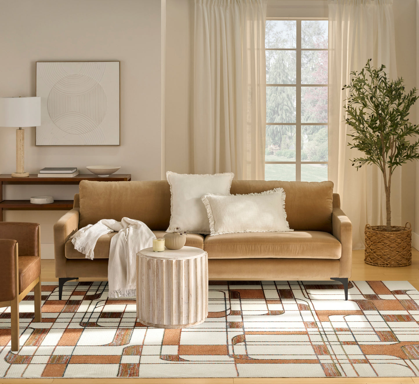 Nourison Home Nordic  Ivory Rust  Contemporary