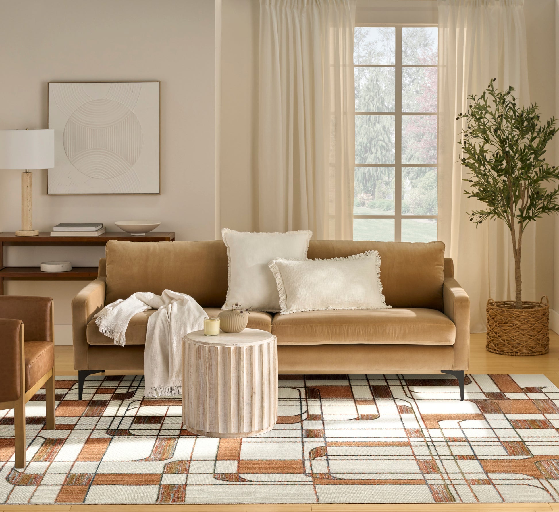 Nourison Home Nordic  Ivory Rust  Contemporary