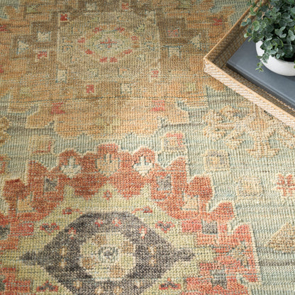 Nourison Home Heritage Vine  Light Blue  Traditional