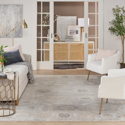 Nourison Home Aldora  Silver Blue  Traditional