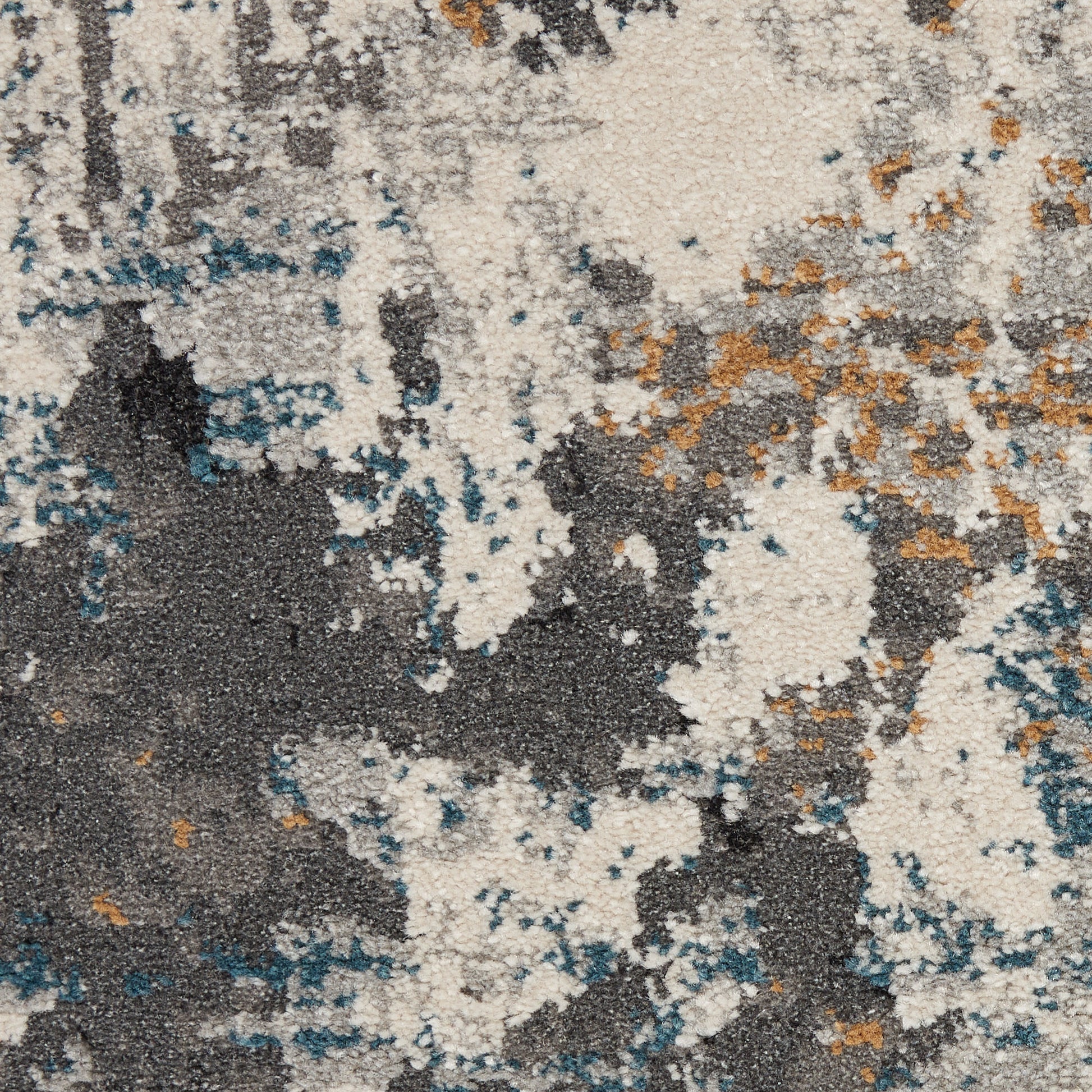 Nourison Home Tangra  Grey Multicolor  Contemporary