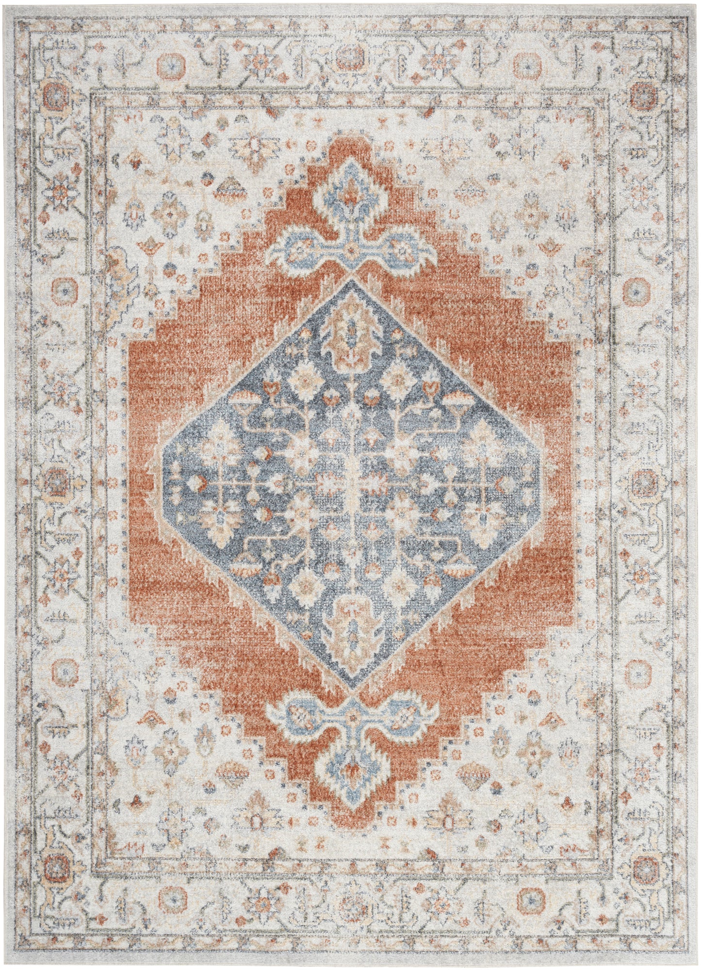 Nourison Home Astra Machine Washable ASW11 Grey Multicolor Traditional Power-loomed Rug