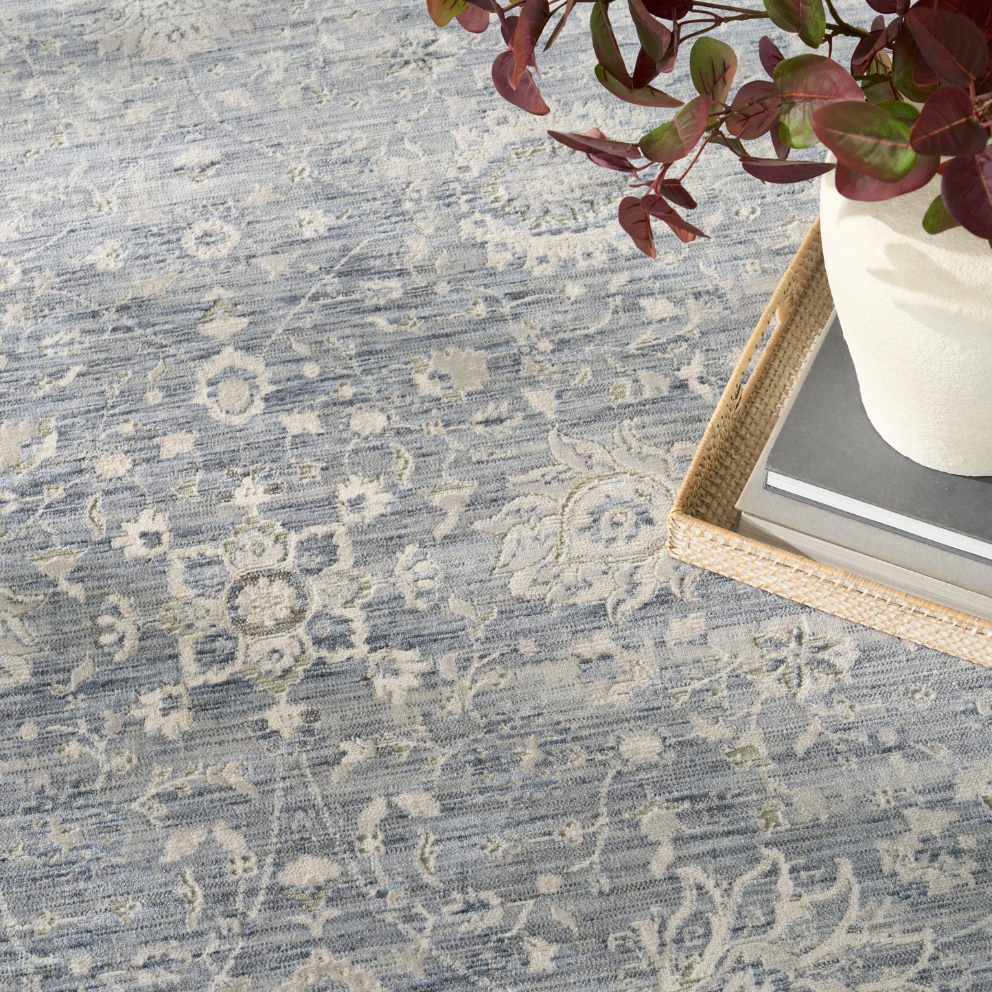 Nourison Home Soft Mist  Light Blue  Traditional