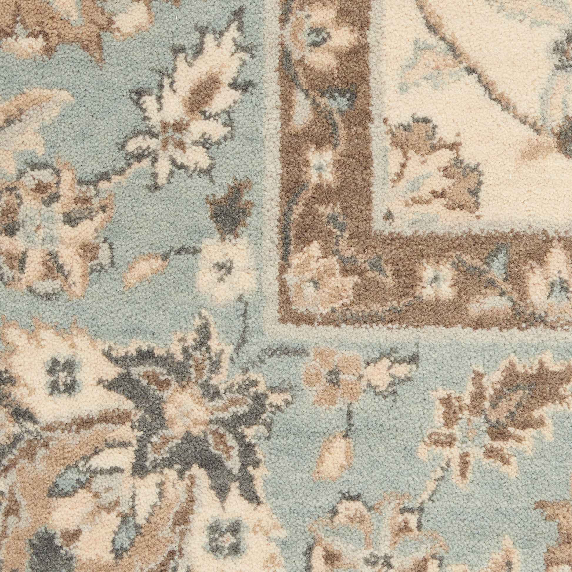 Nourison Home Living Treasures  Ivory Aqua  Traditional