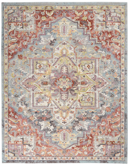 Nourison Home Soraya  Blue Multicolor  Traditional