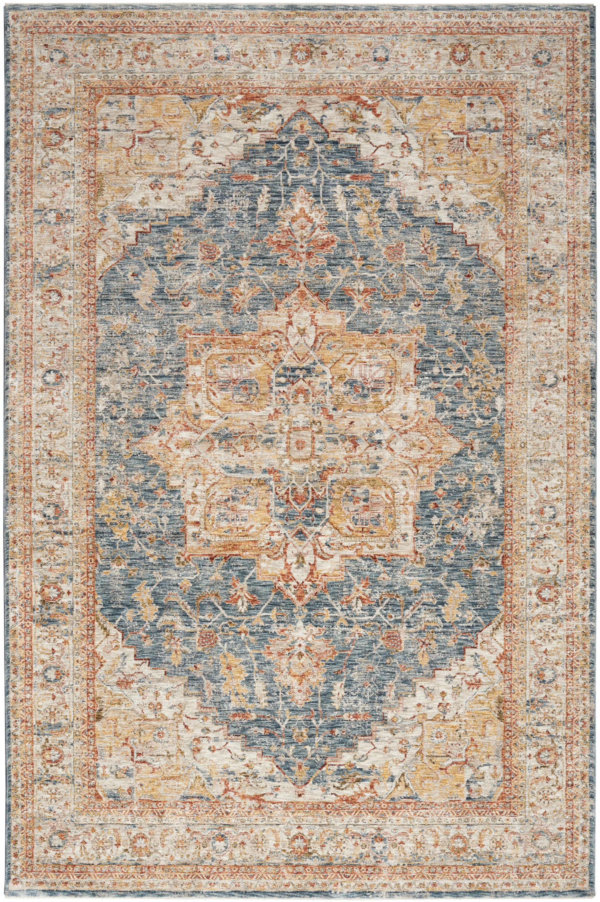 Nourison Home Sahar  Ivory Blue  Traditional