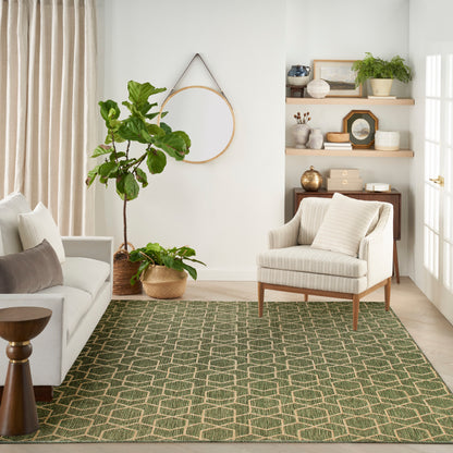 Nourison Home Horizon Indoor/Outdoor  Green  Contemporary