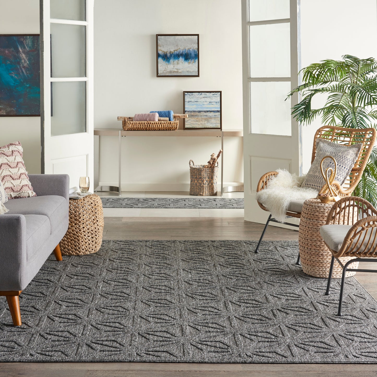 Nourison Home Cozumel  Dark Grey  Contemporary