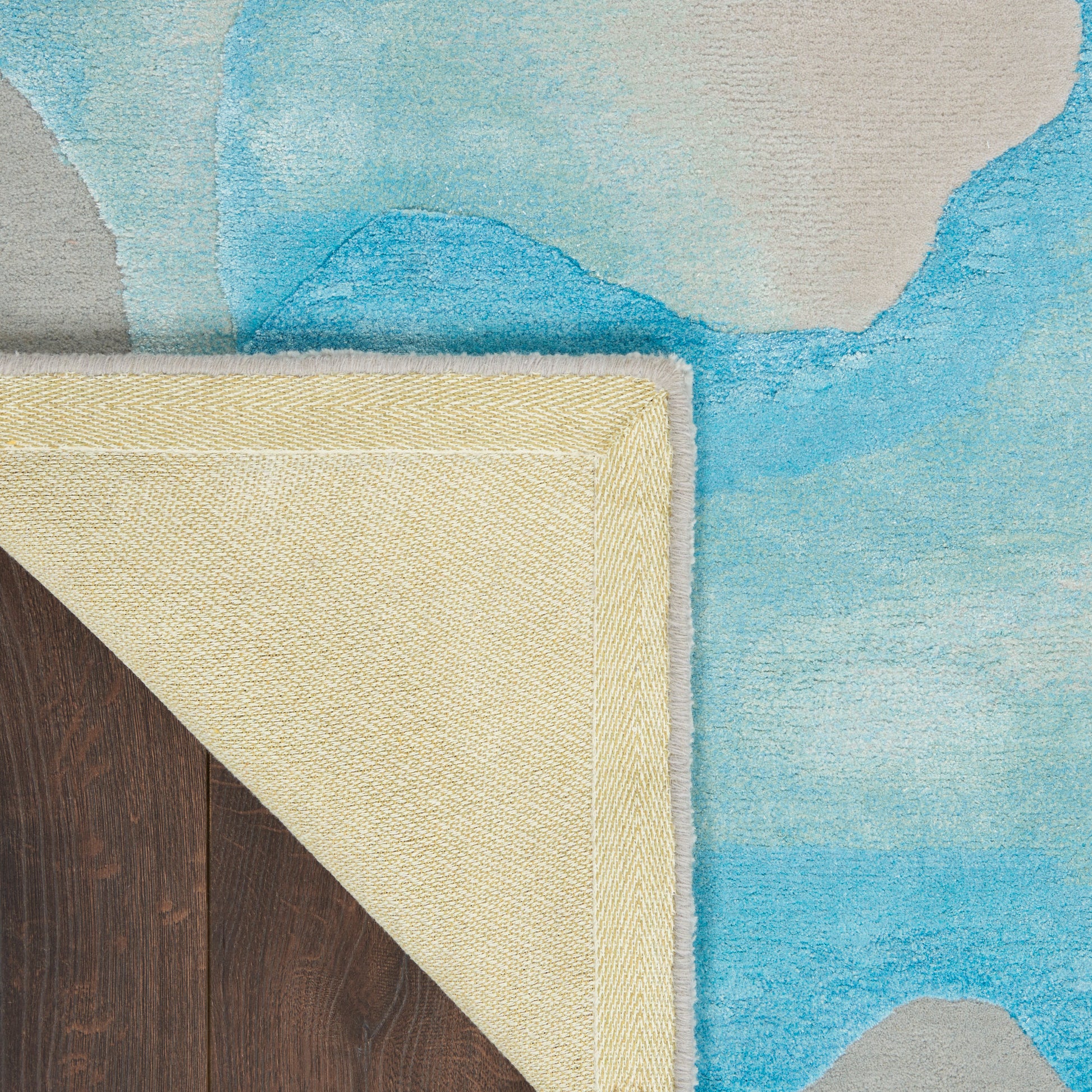 Nourison Home Prismatic  Sea Mist Blue  Contemporary