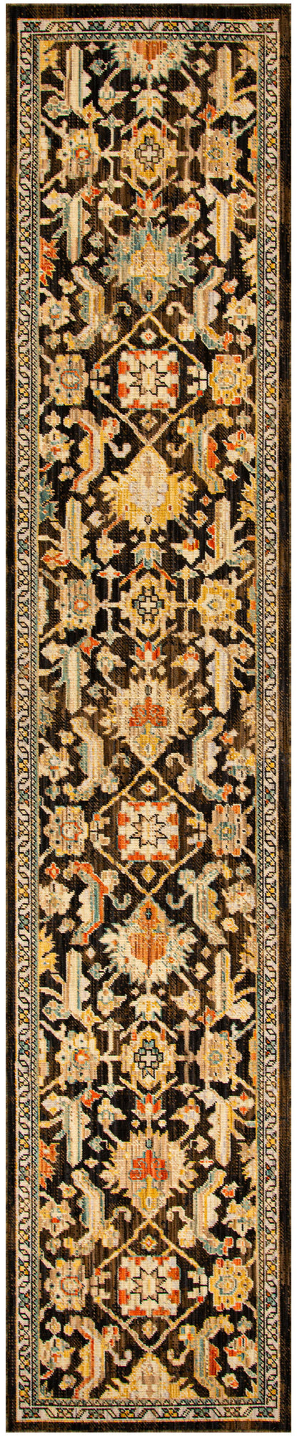 Nourison Home Antique Bloom ANB02 Mocha Multicolor Traditional Machine Woven Rug