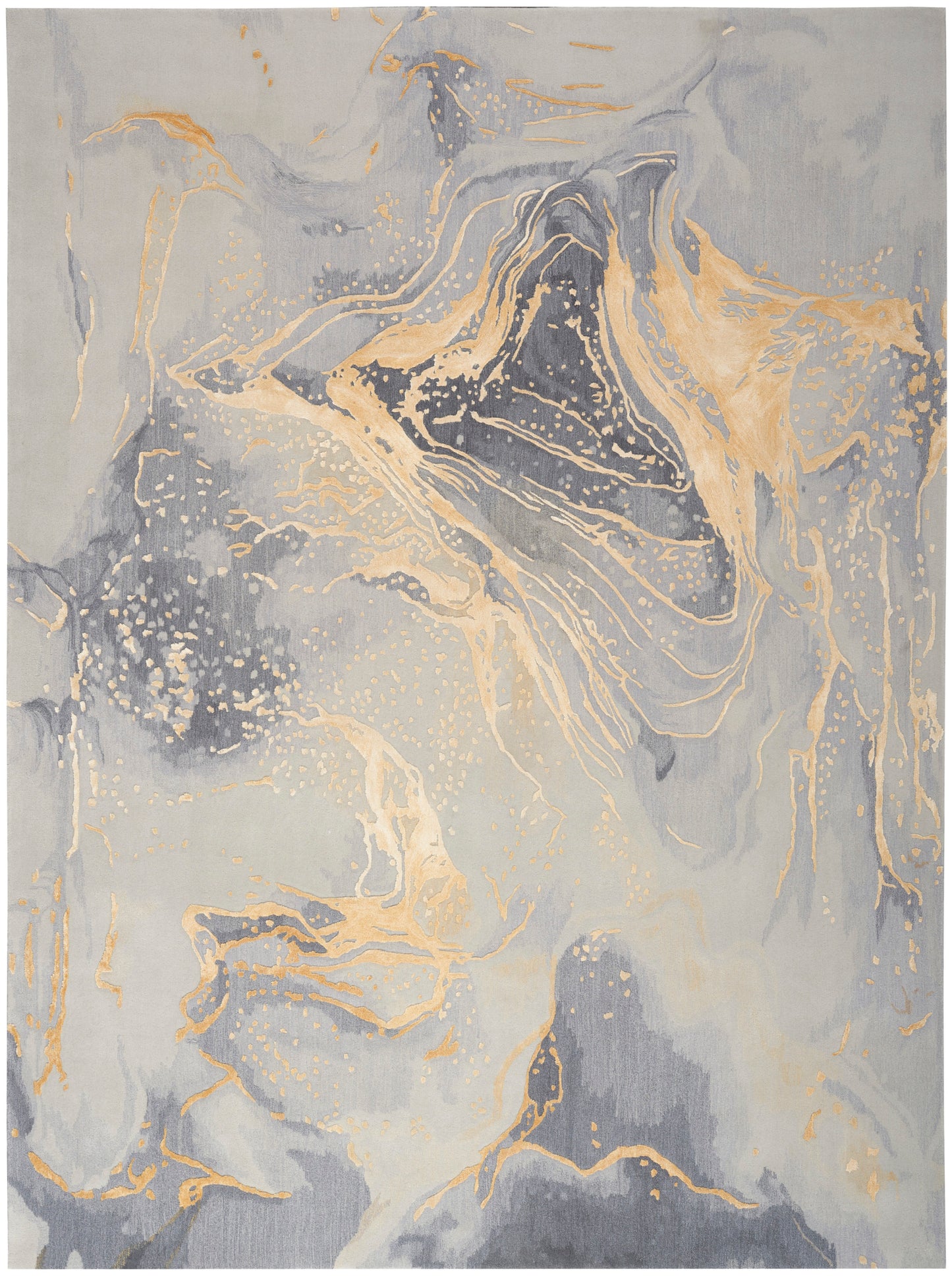 Nourison Home Prismatic PRS28 Grey Gold Contemporary Hand Tufted Rug