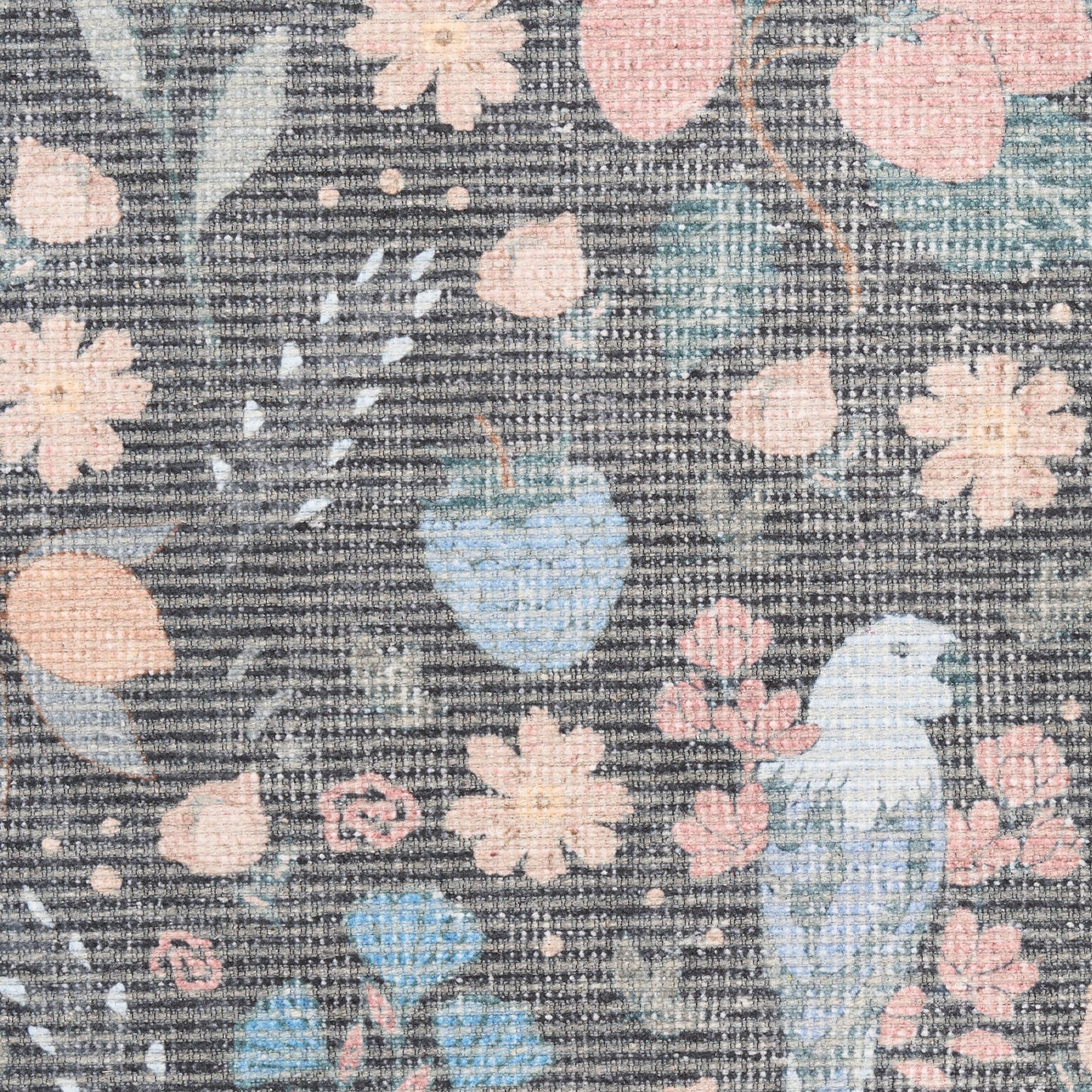 Nourison Home Botanical Washables  Charcoal Multicolor  Contemporary