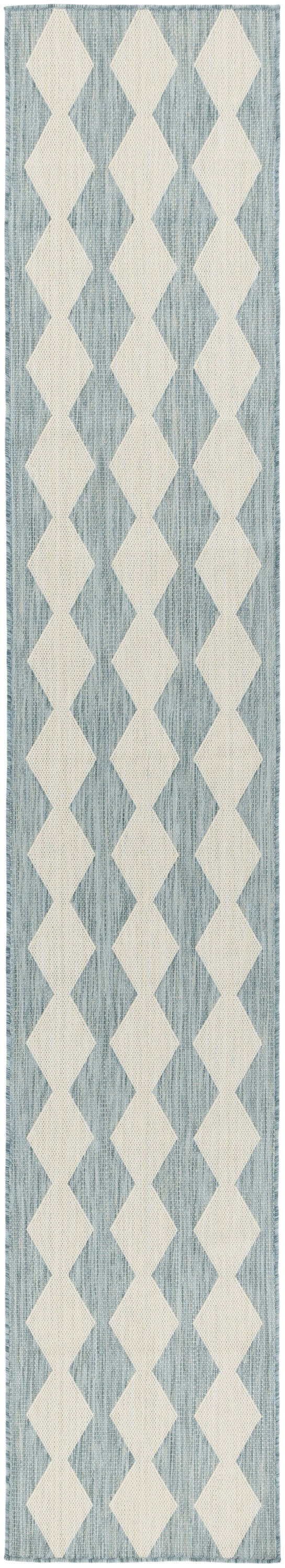 Nourison Home Positano POS04 Aqua Contemporary Power-loomed Rug