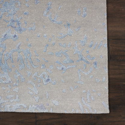 Nourison Home Silk Shadows  Grey Blue  Contemporary