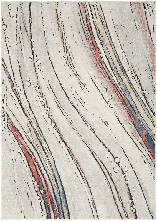 Nourison Home Motion  Ivory Multicolor  Contemporary