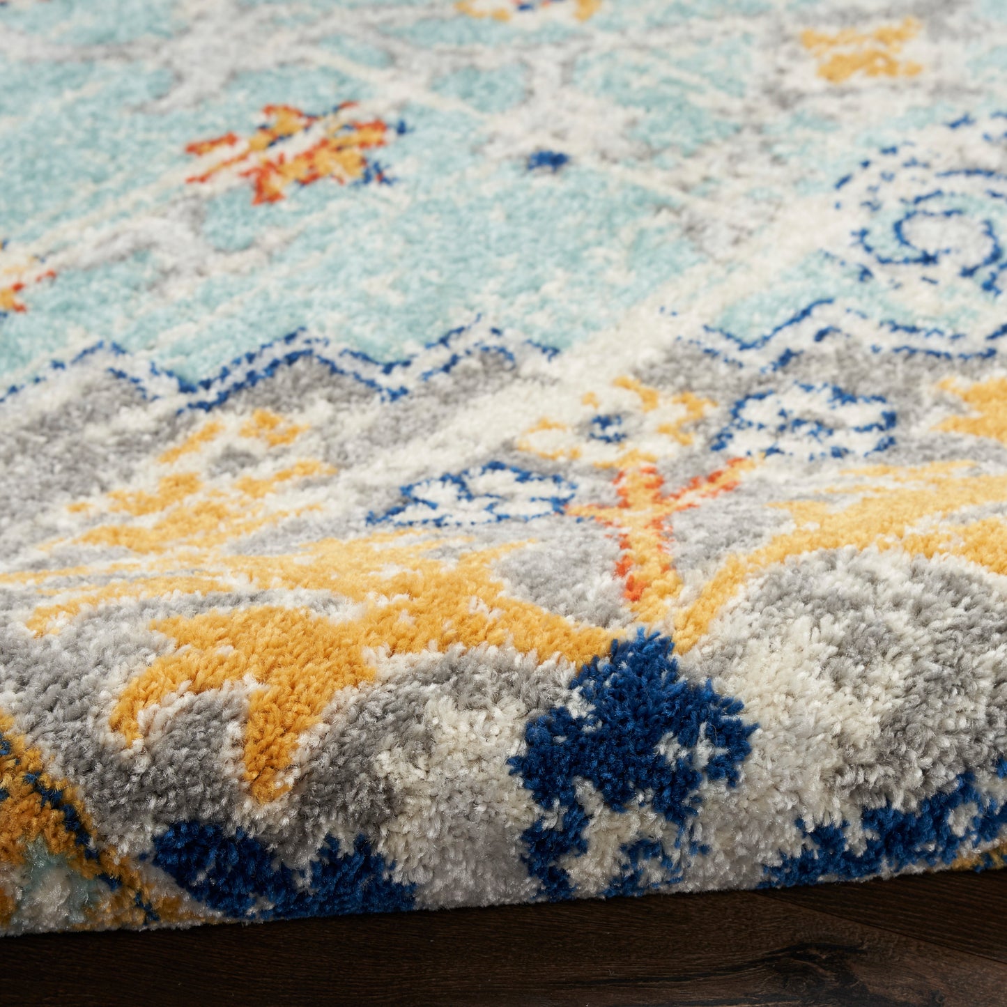 Nourison Home Passion  Aqua Multicolor  Traditional