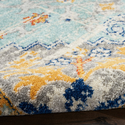 Nourison Home Passion  Aqua Multicolor  Traditional