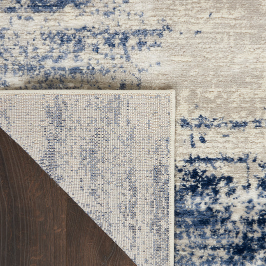 Nourison Home Cyrus  Ivory Navy  Contemporary
