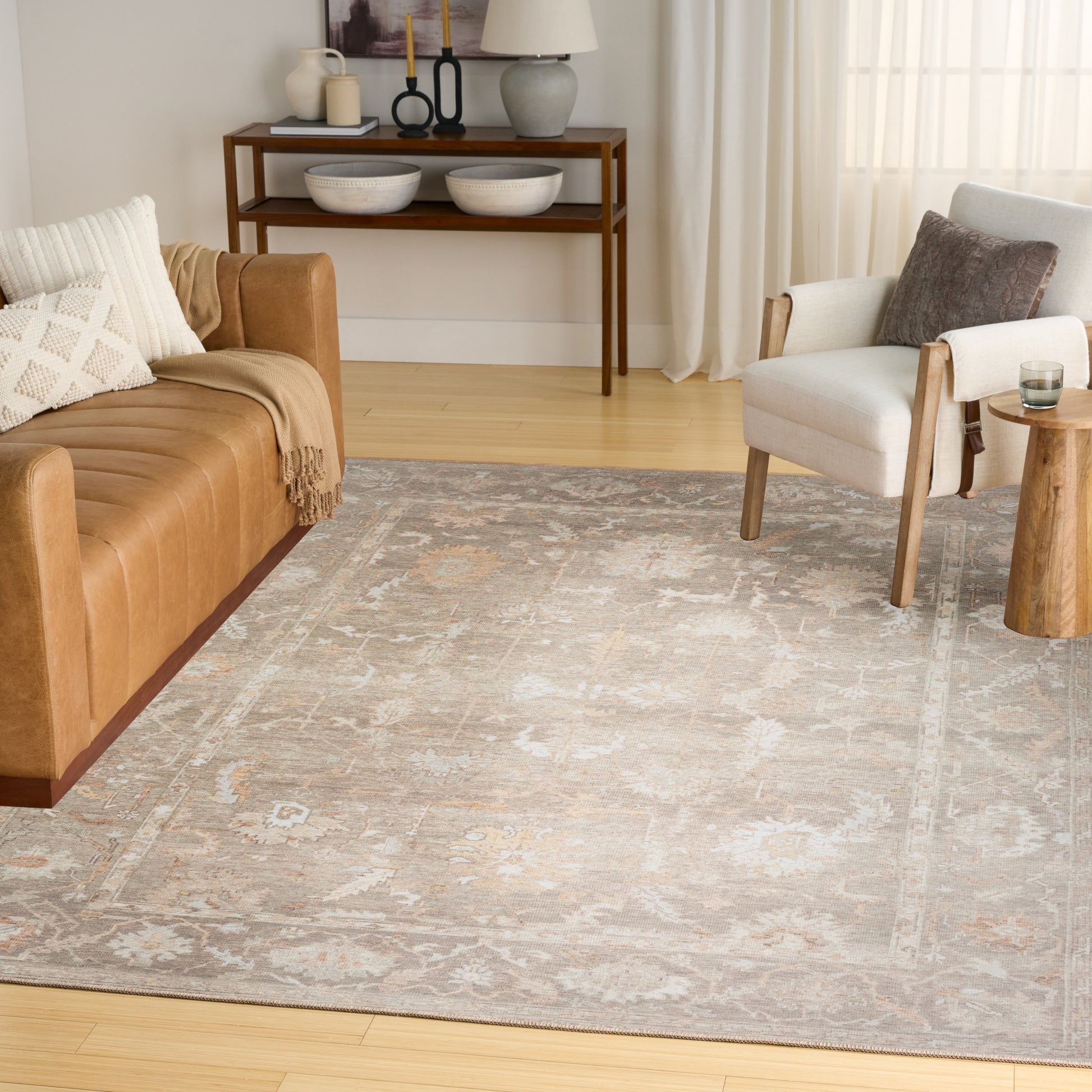 Nourison Home Vintage Washables  Grey  Traditional