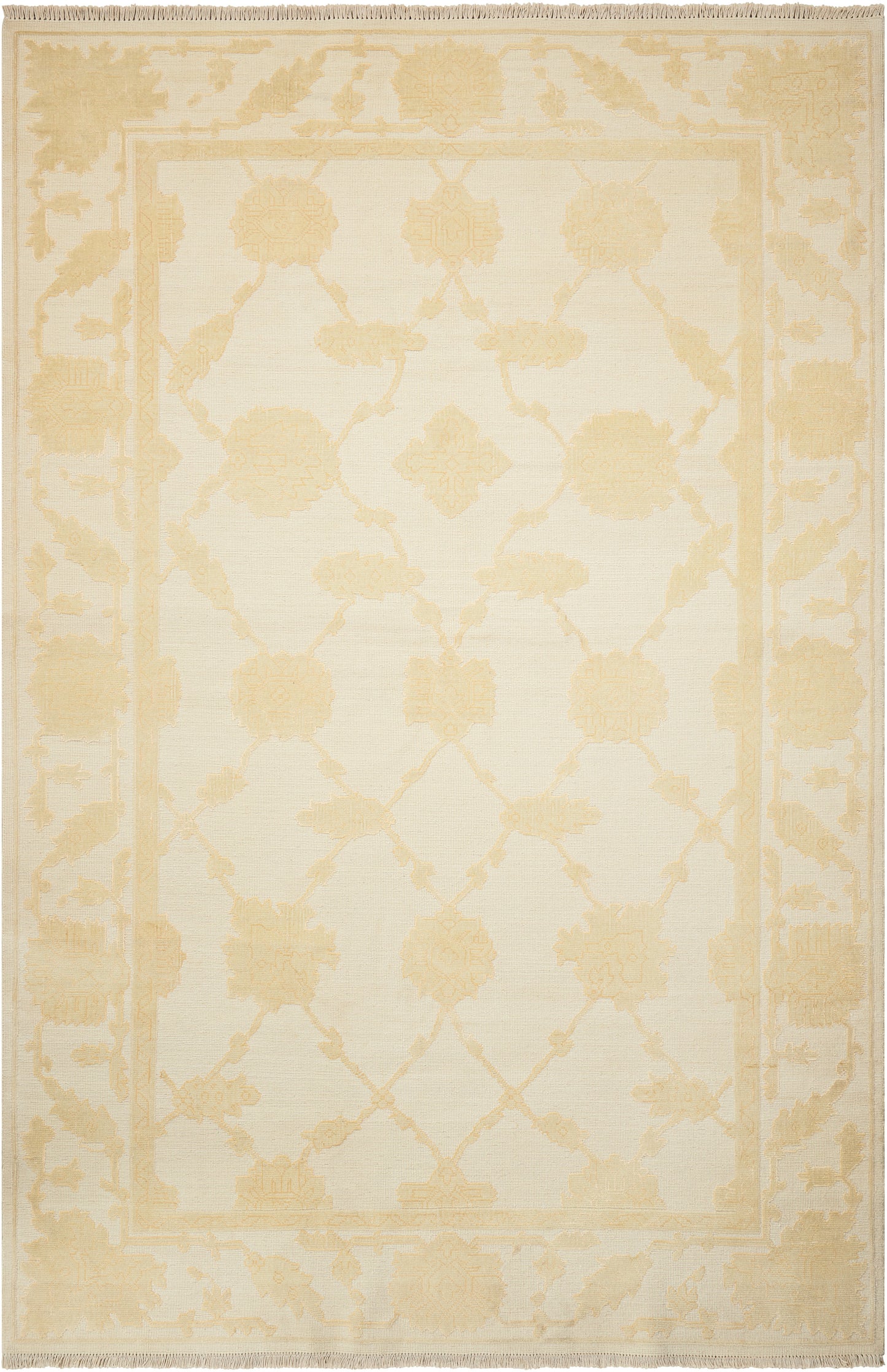 Nourison Home Silk Pointe SKP1 Ivory Traditional Hand Knotted Rug
