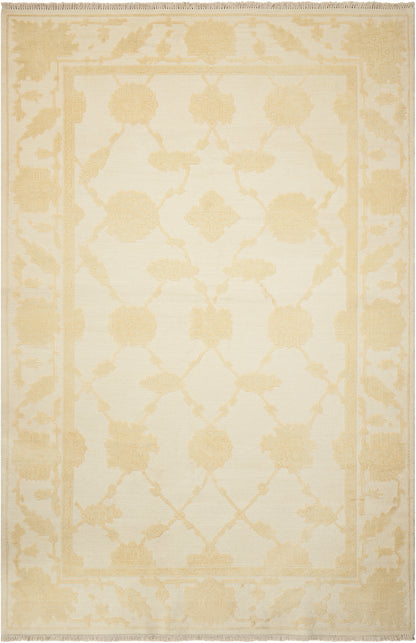 Nourison Home Silk Pointe SKP1 Ivory Traditional Hand Knotted Rug