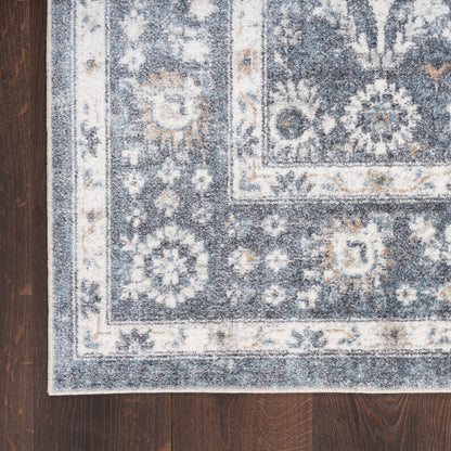 Nourison Home Astra Machine Washable  Dark Blue  Traditional