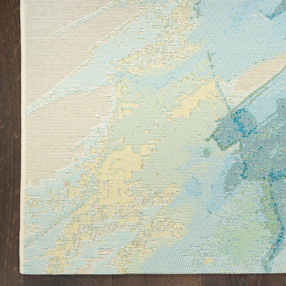 Nourison Home Color Splash  Ivory Blue  Contemporary