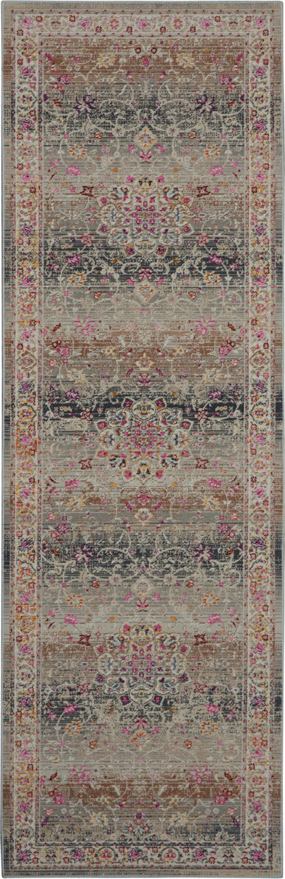 Nourison Home Vintage Kashan VKA01 Grey Traditional Power-loomed Rug